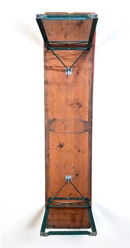 Table - Vintage German Oktoberfest Beer Garden Table & Bench, Orange Outdoor Set A57 by The Old Grainery (20 inches, 30 in...
