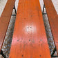 Table - Vintage German Oktoberfest Beer Garden Table & Bench, Orange Outdoor Set A58 by The Old Grainery (20 inches, 30 in...