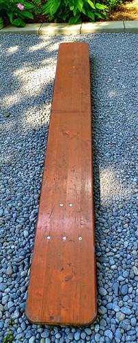 Table - Vintage German Oktoberfest Beer Garden Table & Bench, Orange Outdoor Set A58 by The Old Grainery (20 inches, 30 in...