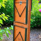 Table - Vintage German Oktoberfest Beer Garden Table & Bench, Orange Outdoor Set A58 by The Old Grainery (20 inches, 30 in...