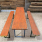 Table - Vintage German Oktoberfest Beer Garden Table & Bench, Orange Outdoor Set A59 by The Old Grainery (20 inches, 30 in...