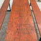 Table - Vintage German Oktoberfest Beer Garden Table & Bench, Orange Outdoor Set A59 by The Old Grainery (20 inches, 30 in...