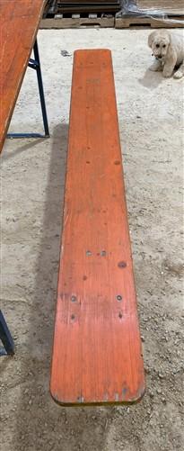 Table - Vintage German Oktoberfest Beer Garden Table & Bench, Orange Outdoor Set A59 by The Old Grainery (20 inches, 30 in...