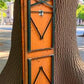 Table - Vintage German Oktoberfest Beer Garden Table & Bench, Orange Outdoor Set A60 by The Old Grainery (20 inches, 30 in...