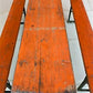 Vintage German Oktoberfest Beer Garden Table & Bench, Orange Outdoor Set A61