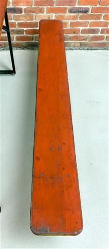 Vintage German Oktoberfest Beer Garden Table & Bench, Orange Outdoor Set A61