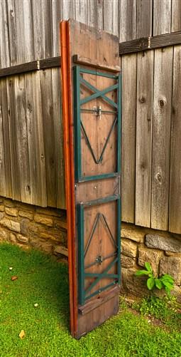 Table - Vintage German Oktoberfest Beer Garden Table & Bench, Orange Outdoor Set A62 by The Old Grainery (20 inches, 30 in...