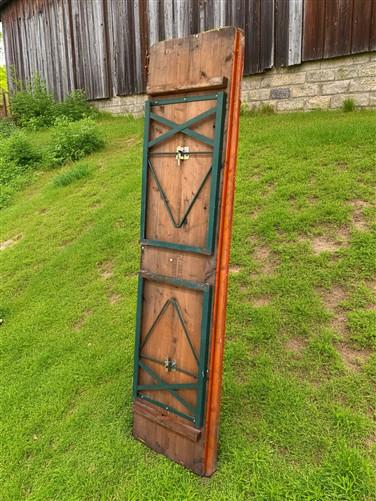 Table - Vintage German Oktoberfest Beer Garden Table & Bench, Orange Outdoor Set A62 by The Old Grainery (20 inches, 30 in...