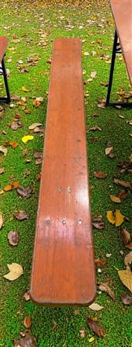 Vintage German Oktoberfest Beer Garden Table & Bench, Orange Outdoor Set A63