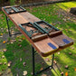 Vintage German Oktoberfest Beer Garden Table & Bench, Orange Outdoor Set A63