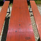 Table - Vintage German Oktoberfest Beer Garden Table & Bench, Orange Outdoor Set A64 by The Old Grainery (20 inches, 30 in...