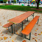 Table - Vintage German Oktoberfest Beer Garden Table & Bench, Orange Outdoor Set A65 by The Old Grainery (20 inches, 30 in...