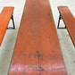 Table - Vintage German Oktoberfest Beer Garden Table & Bench, Orange Outdoor Set A65 by The Old Grainery (20 inches, 30 in...