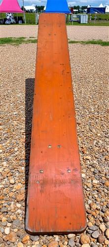Table - Vintage German Oktoberfest Beer Garden Table & Bench, Orange Outdoor Set A65 by The Old Grainery (20 inches, 30 in...