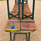 Table - Vintage German Oktoberfest Beer Garden Table & Bench, Orange Outdoor Set A65 by The Old Grainery (20 inches, 30 in...