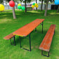 Table - Vintage German Oktoberfest Beer Garden Table & Bench, Orange Outdoor Set A67 by The Old Grainery (20 inches, 30 in...