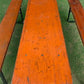 Table - Vintage German Oktoberfest Beer Garden Table & Bench, Orange Outdoor Set A67 by The Old Grainery (20 inches, 30 in...