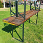 Table - Vintage German Oktoberfest Beer Garden Table & Bench, Orange Outdoor Set A67 by The Old Grainery (20 inches, 30 in...