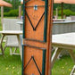 Table - Vintage German Oktoberfest Beer Garden Table & Bench, Orange Outdoor Set A67 by The Old Grainery (20 inches, 30 in...