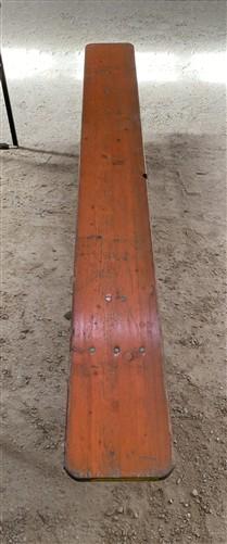 Table - Vintage German Oktoberfest Beer Garden Table & Bench, Orange Outdoor Set A68 by The Old Grainery (20 inches, 30 in...