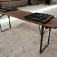 Table - Vintage German Oktoberfest Beer Garden Table & Bench, Orange Outdoor Set A68 by The Old Grainery (20 inches, 30 in...