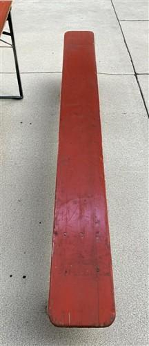 Vintage German Oktoberfest Beer Garden Table & Bench, Orange Outdoor Set A69