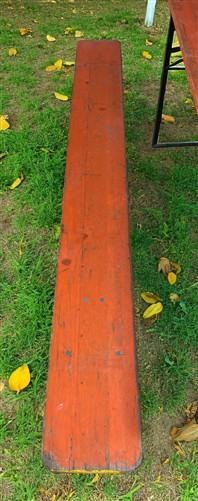 Vintage German Oktoberfest Beer Garden Table & Bench, Orange Outdoor Set A70