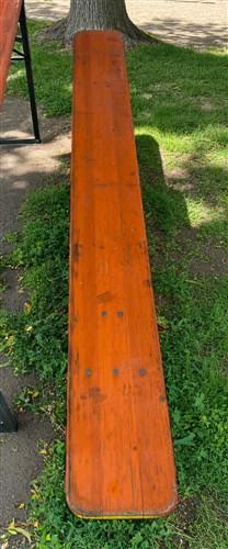 Vintage German Oktoberfest Beer Garden Table & Bench, Orange Outdoor Set A70