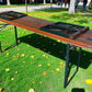 Vintage German Oktoberfest Beer Garden Table & Bench, Orange Outdoor Set A70