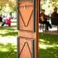 Vintage German Oktoberfest Beer Garden Table & Bench, Orange Outdoor Set A70