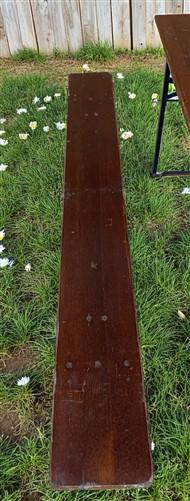 Table - Vintage German Oktoberfest Beer Garden Table & Bench, Brown Outdoor Set A1 by The Old Grainery (20 inches, 30 inch...