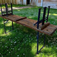 Table - Vintage German Oktoberfest Beer Garden Table & Bench, Brown Outdoor Set A1 by The Old Grainery (20 inches, 30 inch...