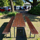 Table - Vintage German Oktoberfest Beer Garden Table & Bench, Brown Outdoor Set A2 by The Old Grainery (20 inches, 30 inch...