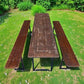 Table - Vintage German Oktoberfest Beer Garden Table & Bench, Brown Outdoor Set A4 by The Old Grainery (20 inches, 30 inch...