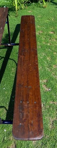 Table - Vintage German Oktoberfest Beer Garden Table & Bench, Brown Outdoor Set A4 by The Old Grainery (20 inches, 30 inch...