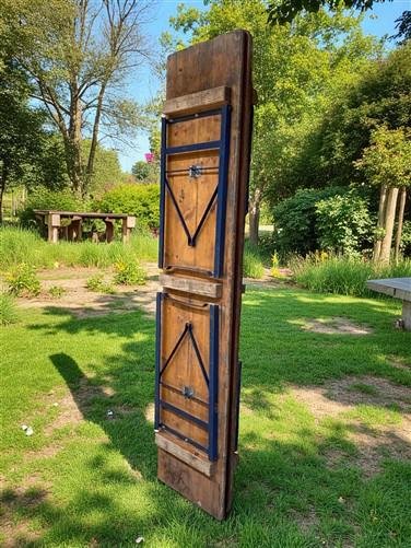 Table - Vintage German Oktoberfest Beer Garden Table & Bench, Brown Outdoor Set A4 by The Old Grainery (20 inches, 30 inch...