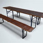 Table - Vintage German Oktoberfest Beer Garden Table & Bench, Brown Outdoor Set A7 by The Old Grainery (20 inches, 30 inch...
