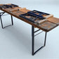 Table - Vintage German Oktoberfest Beer Garden Table & Bench, Brown Outdoor Set A7 by The Old Grainery (20 inches, 30 inch...