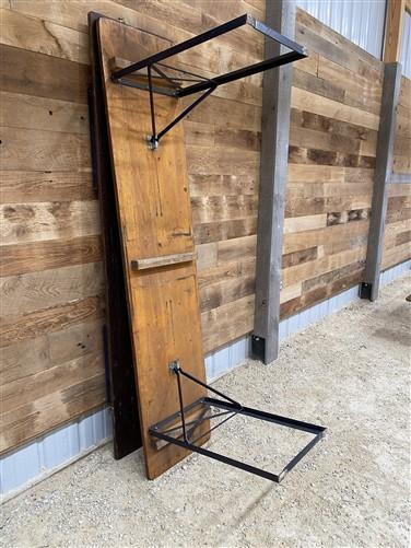 Table - Vintage German Oktoberfest Beer Garden Table & Bench, Brown Outdoor Set A8 by The Old Grainery (20 inches, 30 inch...