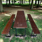 Table - Vintage German Oktoberfest Beer Garden Table & Bench, Brown Outdoor Set A9 by The Old Grainery (20 inches, 30 inch...