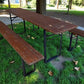 Table - Vintage German Oktoberfest Beer Garden Table & Bench, Brown Outdoor Set A9 by The Old Grainery (20 inches, 30 inch...
