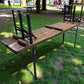 Table - Vintage German Oktoberfest Beer Garden Table & Bench, Brown Outdoor Set A9 by The Old Grainery (20 inches, 30 inch...