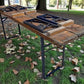 Table - Vintage German Oktoberfest Beer Garden Table & Bench, Brown Outdoor Set A9 by The Old Grainery (20 inches, 30 inch...