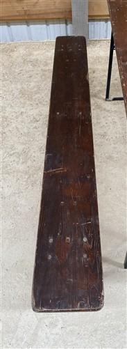 Vintage German Oktoberfest Beer Garden Table & Bench, Brown Outdoor Set A11