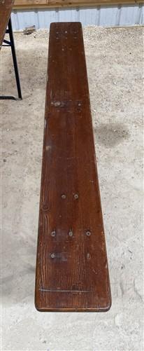 Vintage German Oktoberfest Beer Garden Table & Bench, Brown Outdoor Set A11