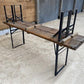 Vintage German Oktoberfest Beer Garden Table & Bench, Brown Outdoor Set A11
