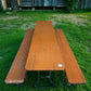 Furniture - Vintage German Oktoberfest Beer Garden Table & Bench, Wood Outdoor Set B41 by The Old Grainery