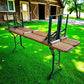 Furniture - Vintage German Oktoberfest Beer Garden Table & Bench, Wood Outdoor Set B41 by The Old Grainery