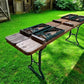 Furniture - Vintage German Oktoberfest Beer Garden Table & Bench, Wood Outdoor Set B41 by The Old Grainery