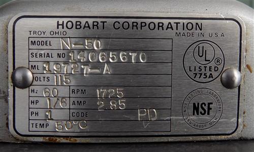 Mixer - Hobart Commercial Countertop Mixer Model N50, 3 Speed 5 Quart Mixer, Bowl Lift by The Old Grainery (3 speed, appli...